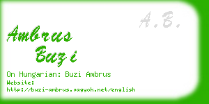ambrus buzi business card